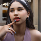 Isago Studio Anting Wanita Ever Metal Oval Hoop Earrings