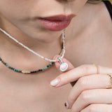 Isago Archive Kalung Wanita Rosa Pink Opal Amulet Necklace