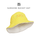 ISAGO Sunshine Bucket Hat Cotton Terry Double Sided Yellow Hat Wanita